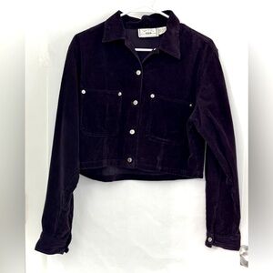 Purple Corduroy Crop Jacket from NYC Clothing Company
